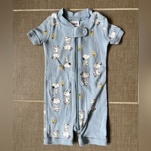 Hanna Andersson Peanuts short zip sleeper, 3-6 months